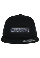 Sand Cast 5-Panel Mesh Structured High Snapback black Closeup1