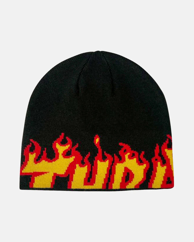 Flame Skully black Vorderansicht
