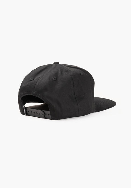Barhouse Ripped 5-Panel Snapback Structured black Rueckenansicht