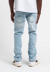 Skinny Fit blue-bleached Rueckenansicht