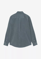 Madison Fine Cord Shirt cozyblue-wax Rueckenansicht