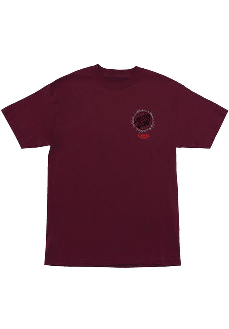 X Stranger Things Hellfire Pit maroon Rueckenansicht