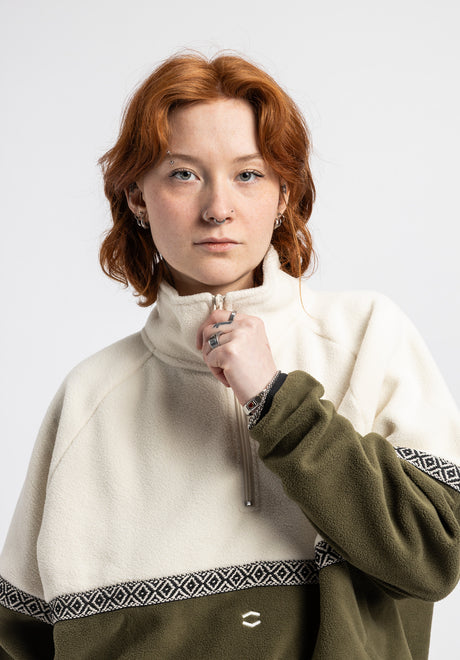 Jalma offwhite-olive Rueckenansicht