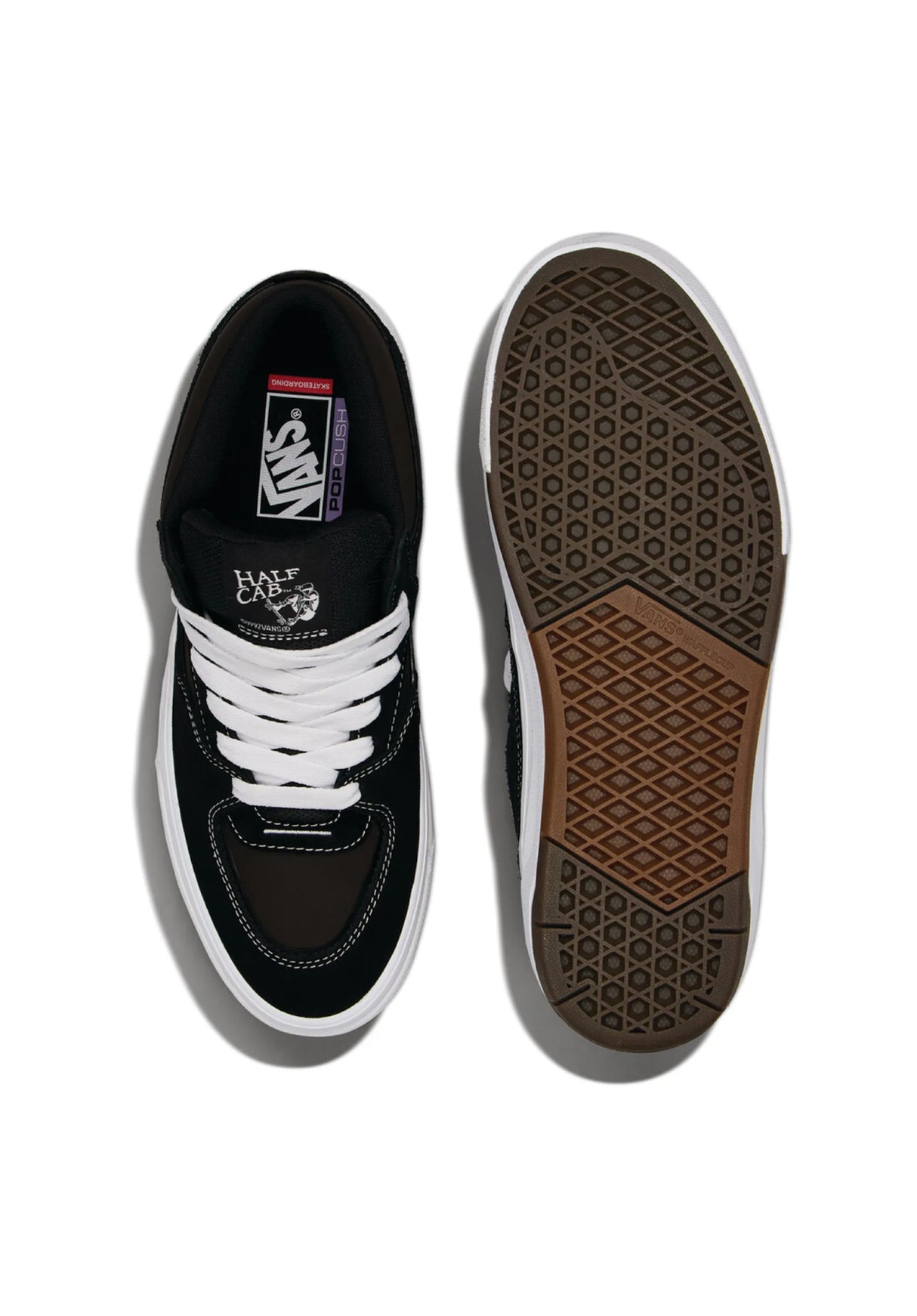 Skate Half Cab WaffleCup black-white Rueckenansicht