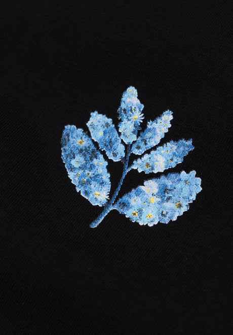 Blue Flowers Collab black Closeup2
