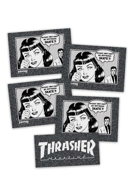 Thrasher Boyfriend Grip Strips 5-Bag black Vorderansicht