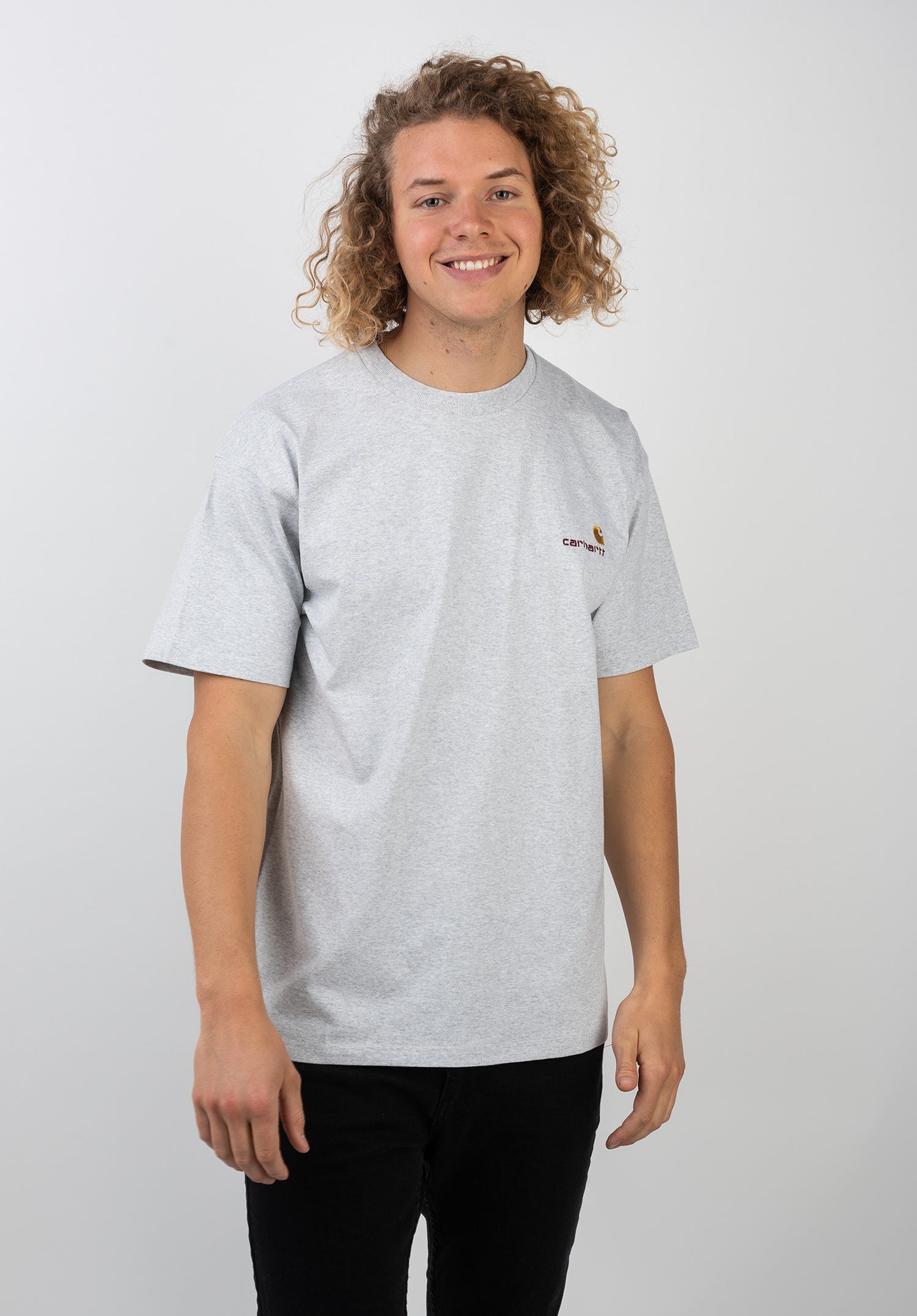 American Script Carhartt WIP T-Shirt in ashheather für Herren – TITUS