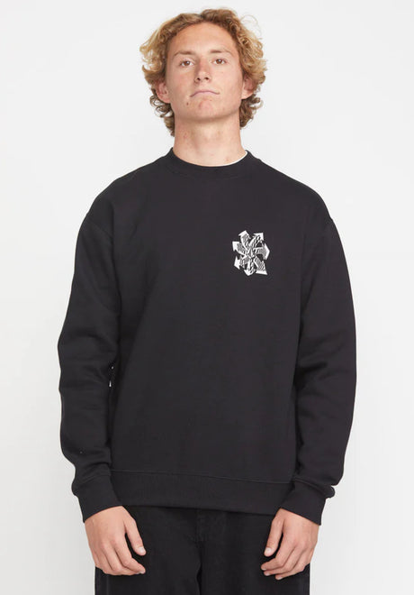 Volcom Watanite Crew Sweatshirt black – Rückenansicht