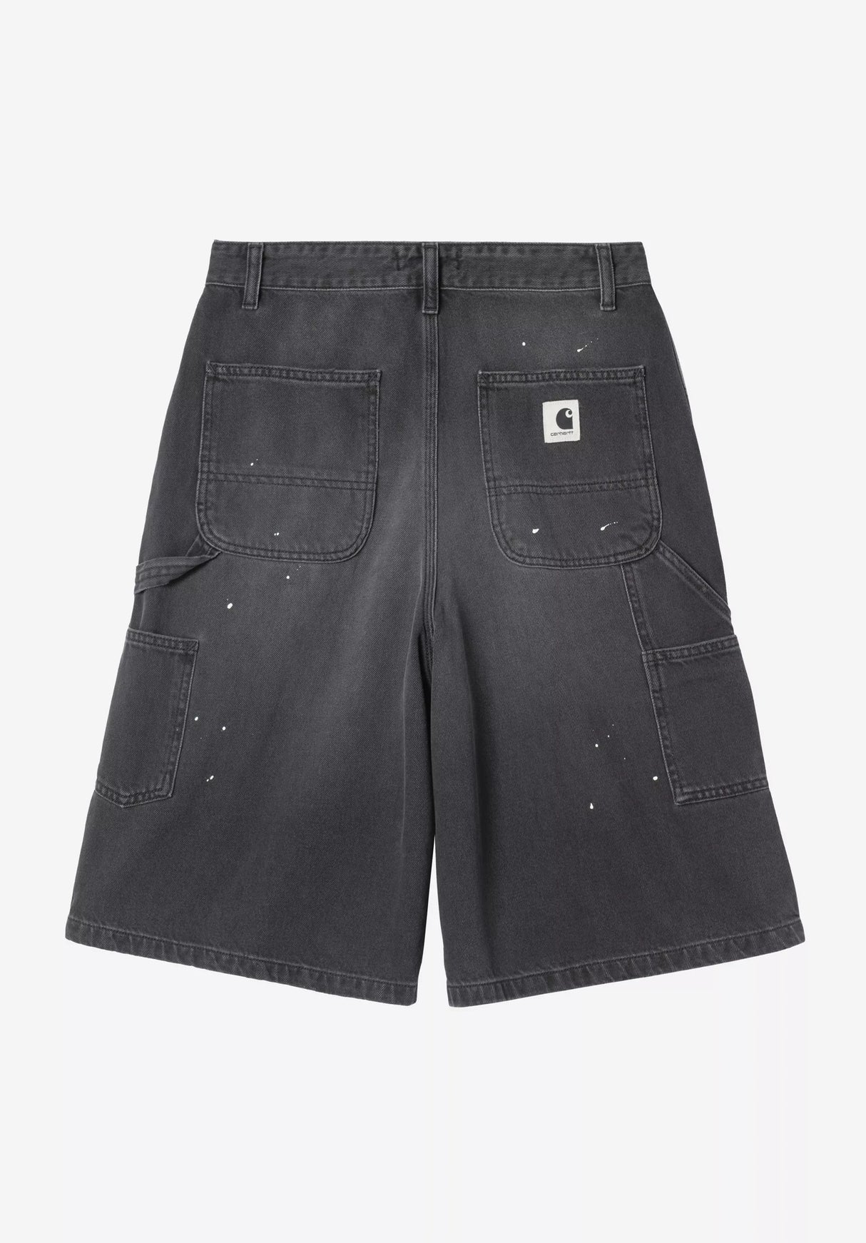 W' Nixon Double Knee bluedestroywash-splatter Rueckenansicht
