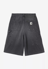 W' Nixon Double Knee bluedestroywash-splatter Rueckenansicht
