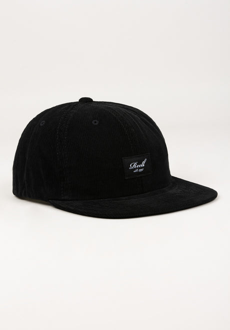 Flat 6-Panel Cap black-cord Vorderansicht