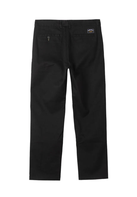 Dark Seas Go-To Chino- / Stoffhose black – Rückenansicht