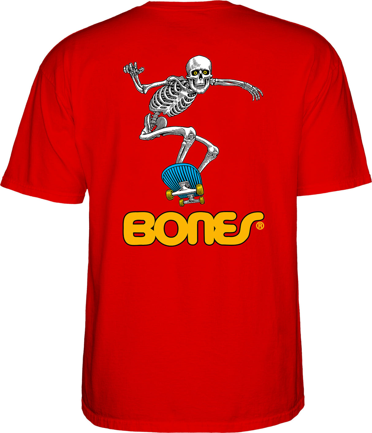 Skateboard Skeleton II red Rueckenansicht