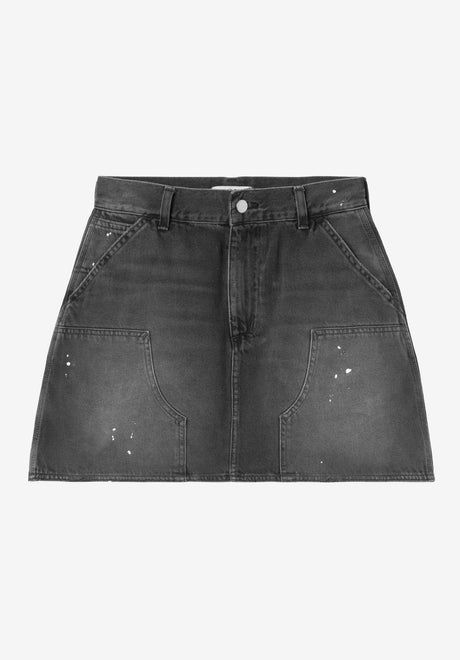 W' Maeve Double Knee Skirt blackdestroywash-splatter Vorderansicht