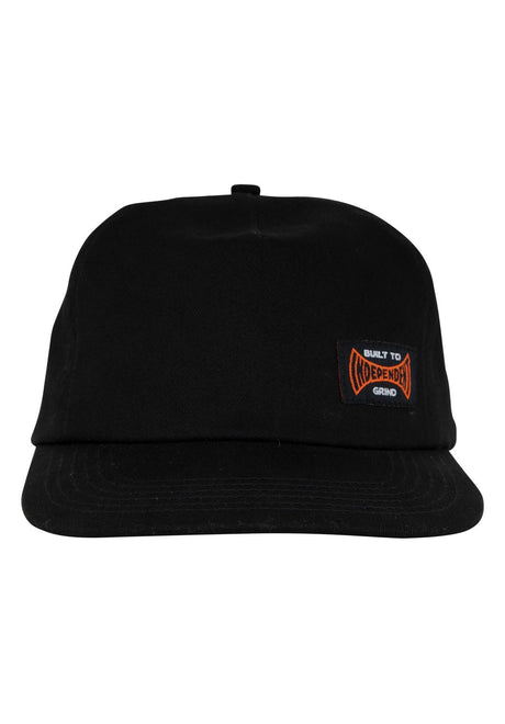 Independent Built To Grind 5-Panel Snapback Unstructured Cap black – Vorderansicht
