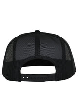 Sand Cast 5-Panel Mesh Structured High Snapback black Rueckenansicht