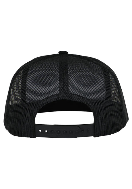Sand Cast 5-Panel Mesh Structured High Snapback black Rueckenansicht