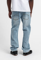 Taper Fit blue-bleached Rueckenansicht