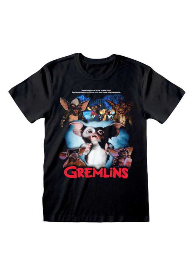Gremlins Retro Poster black Vorderansicht