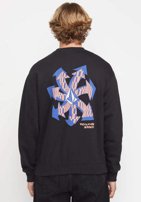 Volcom Watanite Crew Sweatshirt black – Vorderansicht