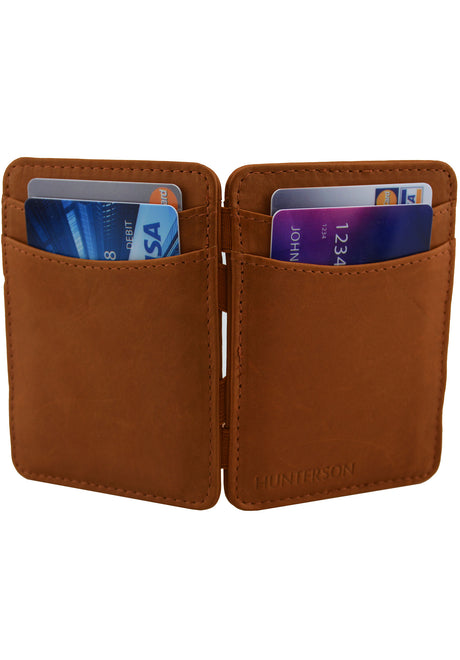 Magic Wallet RFID cognac Closeup2