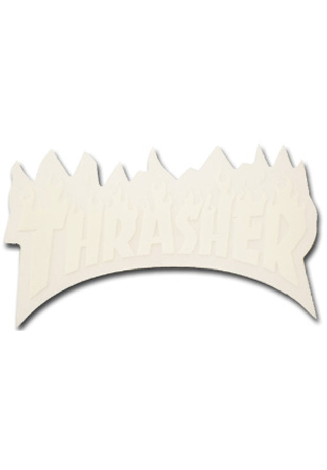 Flame Sticker Small 4 white Vorderansicht
