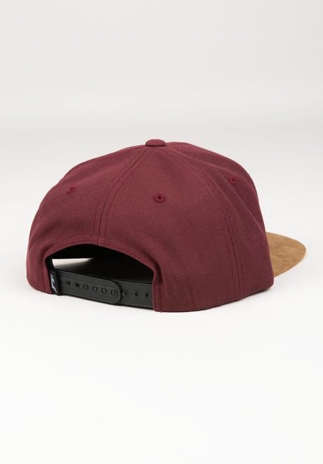 Suede 6-Panel maroon Rueckenansicht