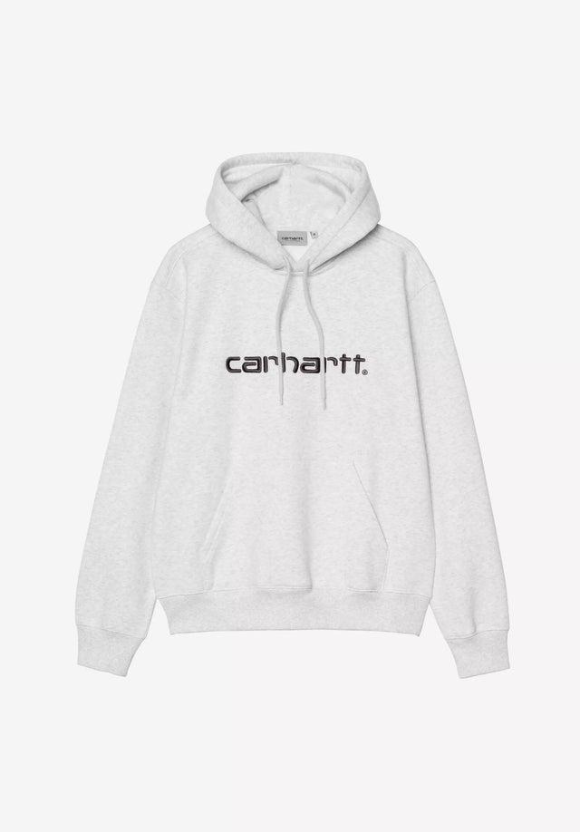 Hooded Carhartt Sweatshirt ashheather-graphite Vorderansicht