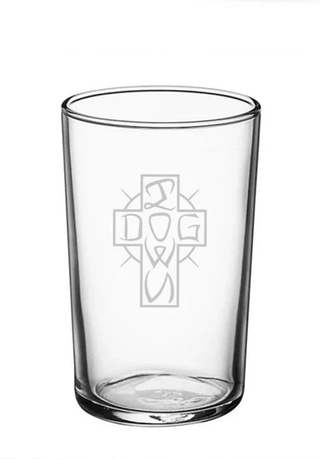 Ese Cross Double Shot Glass 5oz clear Vorderansicht