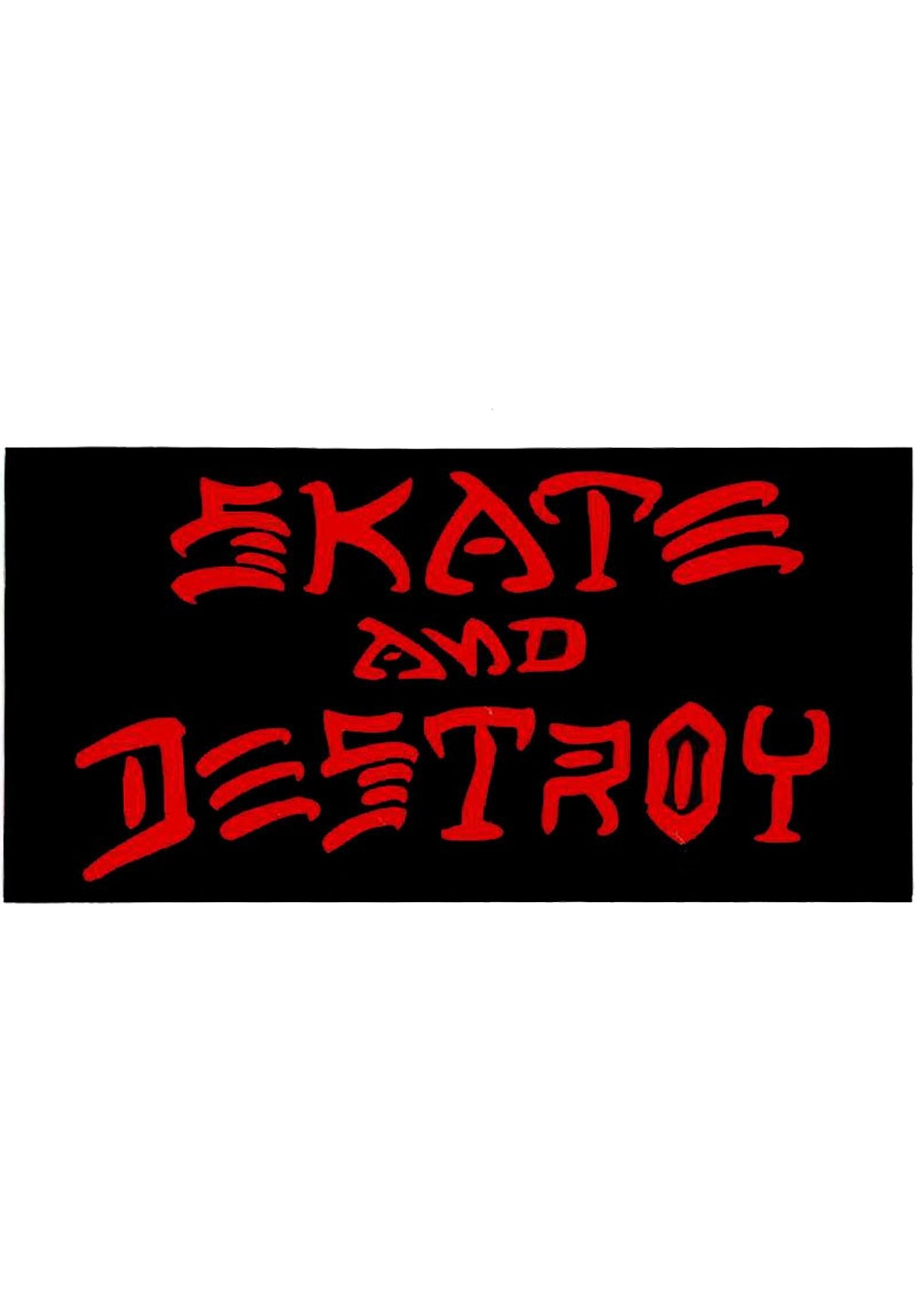 Skate & Destroy Sticker Large black Vorderansicht