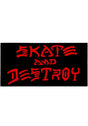 Skate & Destroy Sticker Large black Vorderansicht