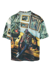 Oversize Fit blue Rueckenansicht