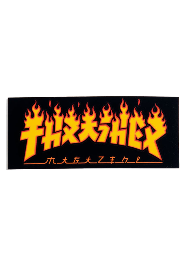 Godzilla Flame Sticker 1,5 x 3-1/2 black Vorderansicht