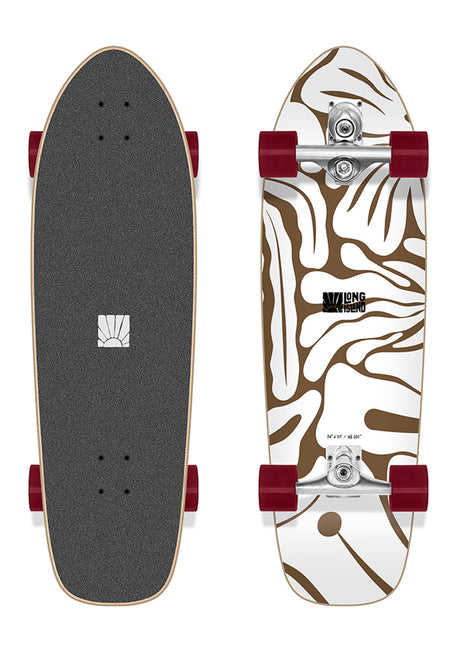 Nalu Surfskate 34 white-brown Vorderansicht