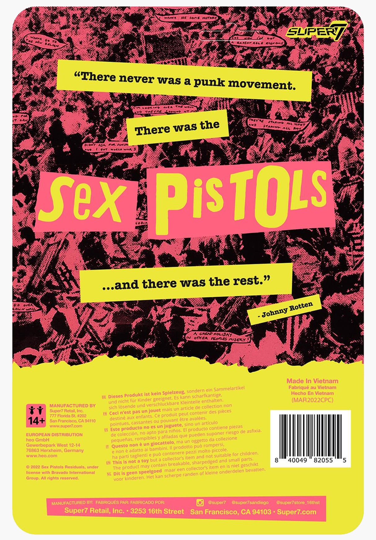 Sex Pistols ReAction Figure Wave 1 Sid Vicious multicolored Closeup1