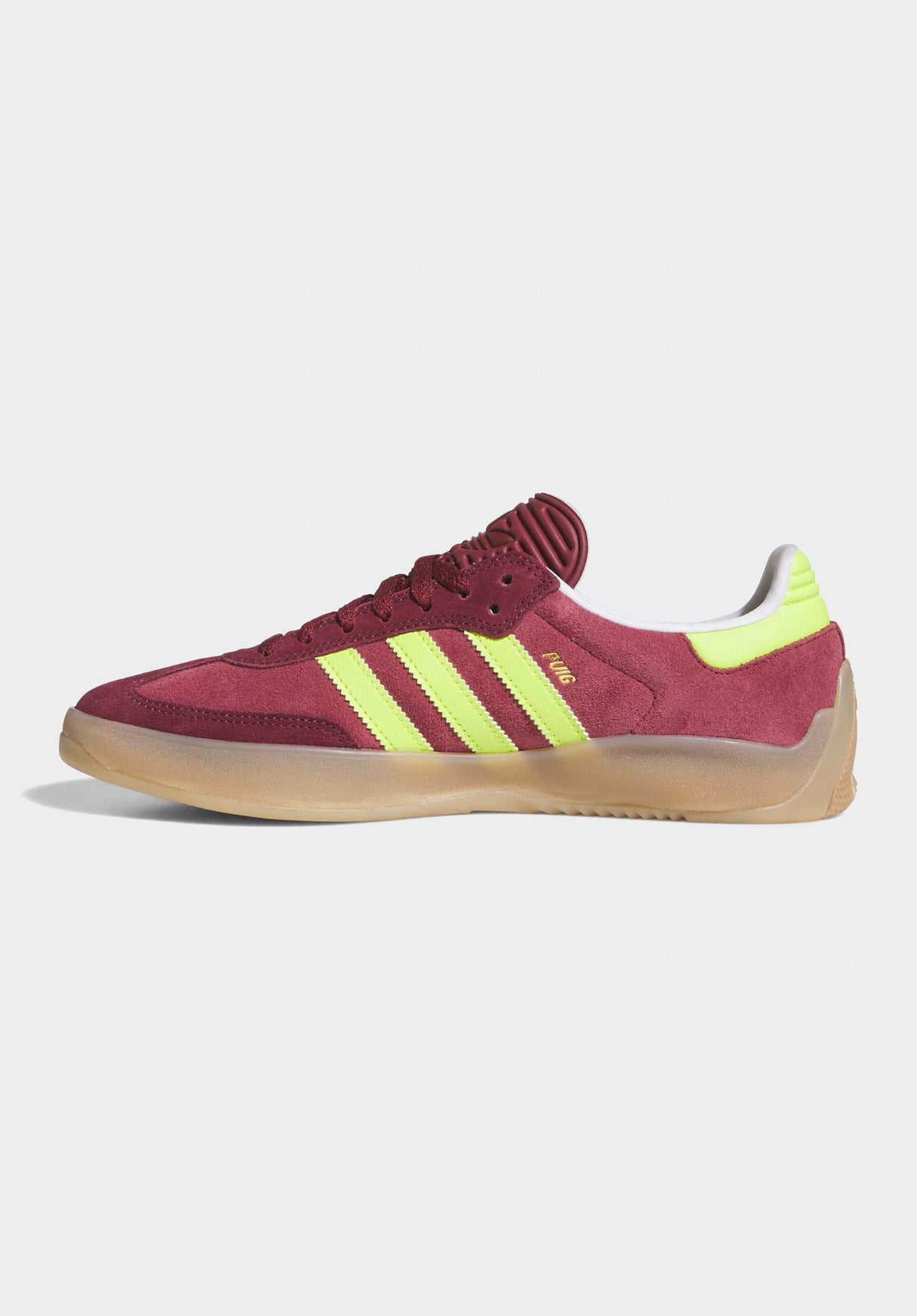 Puig Samba maroon Closeup2