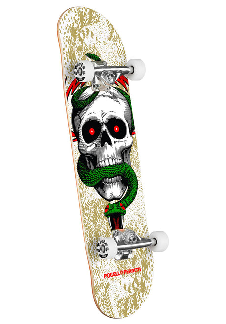 Skull & Snake white-metallic gold Vorderansicht