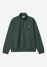 Half Zip American Script kalegreen Vorderansicht