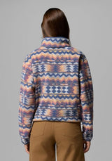 Helvetia II Printed Half Snap Fleece seasalt-retrotree Rueckenansicht