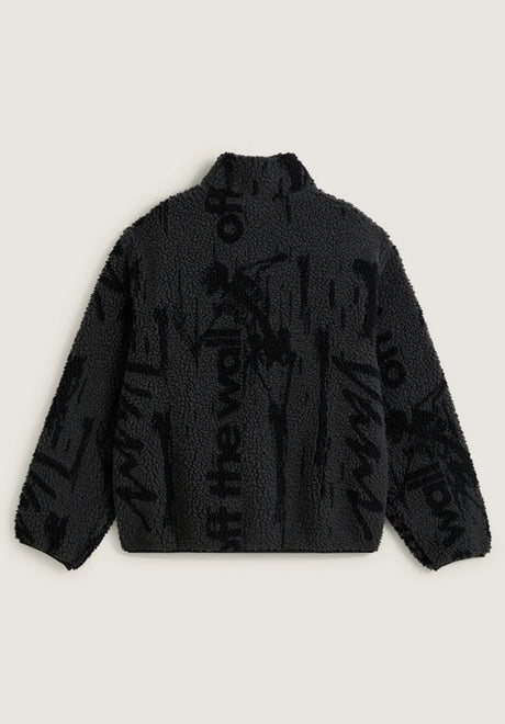 Stiller Sherpa Full Zip asphaltblack Rueckenansicht