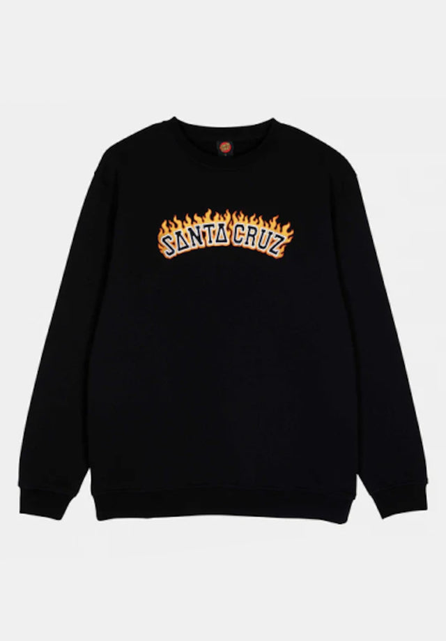 Burnt Collegiate Crew black Vorderansicht