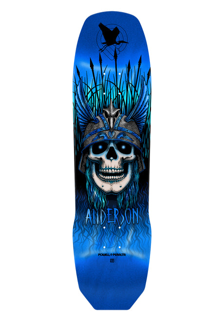 Andy Anderson Heron Skull blue-foil Vorderansicht