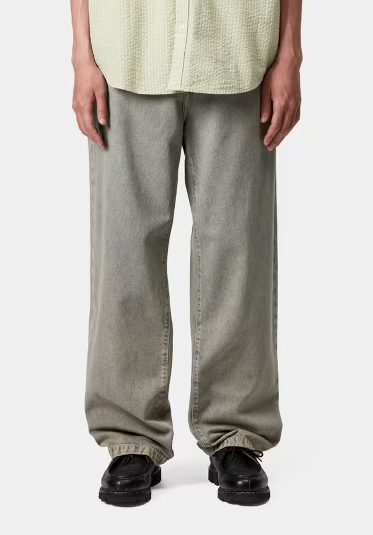 Landon Pant blue-leathergarmentdyed Vorderansicht
