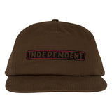 Bar Logo Snapback Unstructured dark-chocolate Oberansicht