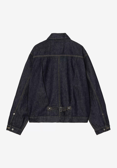 Carhartt WIP Belmar Übergangsjacke bluerinsed – Rückenansicht