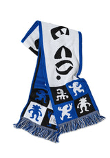 Football Scarf blue Closeup1