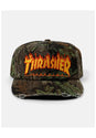 Flame 5-Panel Distressed Snapback camo Vorderansicht