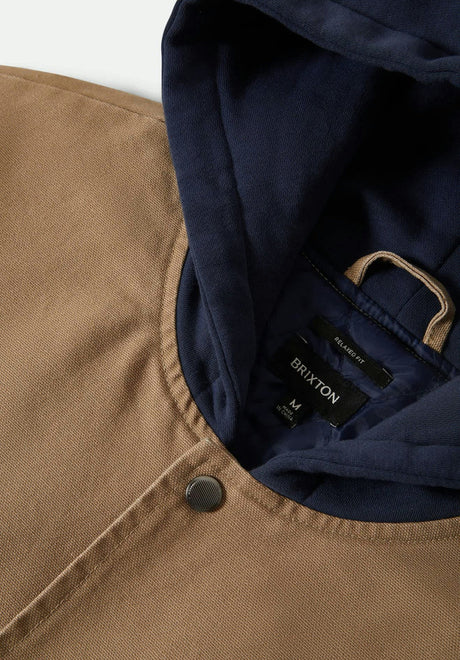 Canvas Hooded Bomber khaki-moodindigo Rueckenansicht