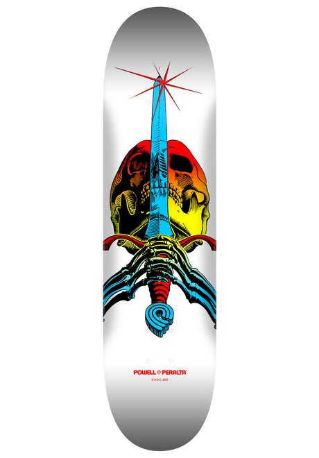 Powell-Peralta Skull & Sword Fade Popsicle Deck yellow fade / white – Vorderansicht