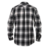 Flannel Shirt black-white Rueckenansicht